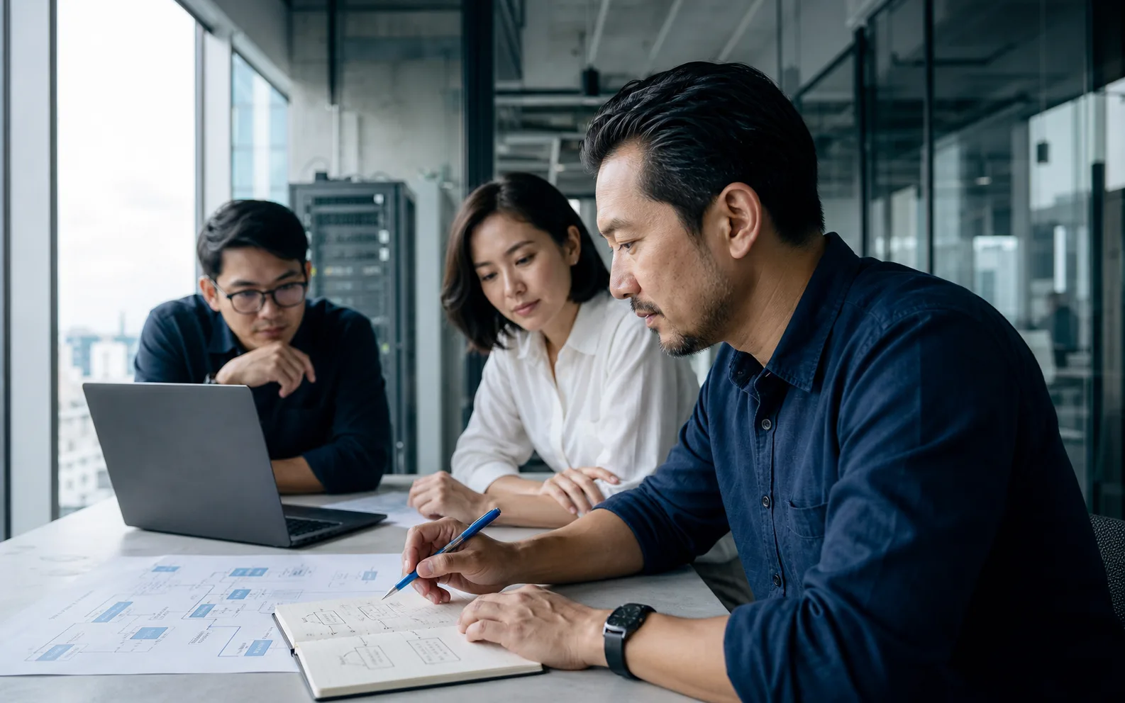 Customer operations team reviewing a recurring service workflow